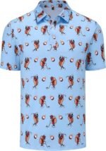 Mens Golf Polo Shirts Short Sleeve Performance Moisture Wicking Dry Fit Casual Print Funny Golf Polo Shirts for Men - Image 3