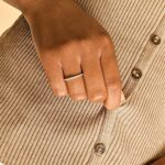 18K Gold Plated Sterling Silver Full Eternity Band | Cubic Zirconia Paved Wedding Band | Thin CZ Stacking Ring - Image 4