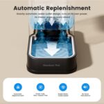 Garnder Pet Automatic Dog Water Dispenser Gravity Waterer with Stainless Steel Bowl Water Dispenser 6.5L Large Capacity Water Feeder for Dogs Cats Pets, BPA-Free Noise-Free (Black, 6.5L) - Image 4