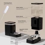 Garnder Pet Automatic Dog Water Dispenser Gravity Waterer with Stainless Steel Bowl Water Dispenser 6.5L Large Capacity Water Feeder for Dogs Cats Pets, BPA-Free Noise-Free (Black, 6.5L) - Image 6