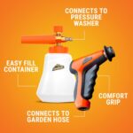 Armor All 2-in-1 Foam Cannon Kit, Car Cleaning Kit Connects to Power Washers and Garden Hoses for Vehicle Cleaning, Includes Foam Cannon, Foam Applicator and Ergonomic Adaptor, 1 count - Image 4