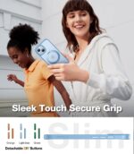 TORRAS 360 Rotatable Stand for iPhone 15/14 Case, MagSafe Compatible, Military Grade Protection, Blue - Image 7