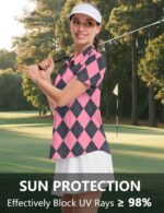 LOMON Womens Golf Polo Shirts Summer Short Sleeve 1/4 Zip Tops Moisture Wicking Casual Tennis Activewear with Pockets - Image 6