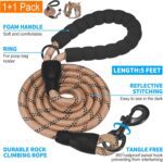 Heavy Duty Tactical Dog Harness for Large Dogs, No Pull Adjustable Pet Harness Reflective Service Training Easy Control Pet Vest Military K9 Working Dog Harnesses- Large, Brown - Image 6
