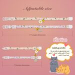 2 Pack Cotton Breakaway Cat Collar with Bell Pink&Purple Flowers Pendant Cute Kitten Cat Collar Suitable for Girls and Boys - Image 3