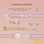 2 Pack Cotton Breakaway Cat Collar with Bell Pink&Purple Flowers Pendant Cute Kitten Cat Collar Suitable for Girls and Boys - Image 5