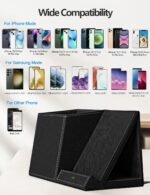 Desk Supplies Organizer, Multi-Functional Pencil Pen Holder with Wireless Charger, Desktop Stationery Organizer, Home Office Supply Storage Box Caddy (Black) - Image 7