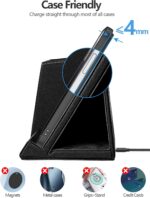 Desk Supplies Organizer, Multi-Functional Pencil Pen Holder with Wireless Charger, Desktop Stationery Organizer, Home Office Supply Storage Box Caddy (Black) - Image 8