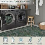 Lahome Floral Dark Green Area Rugs 5x7, Soft Washable Rugs for Living Room Bedroom, Boho Non Slip Low Pile Forest Stain Resistance Large Throw Carpet for Farmhouse Dining Room Office, Dark Green - Image 5