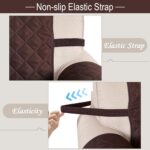 Reversible Couch Cover for 3 Cushion Couch Sofa Cover Washable for Pet Friendly with Elastic Straps Water Repellent(Sofa, Chocolate/Beige) - Image 5