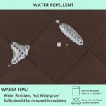 Reversible Couch Cover for 3 Cushion Couch Sofa Cover Washable for Pet Friendly with Elastic Straps Water Repellent(Sofa, Chocolate/Beige) - Image 6