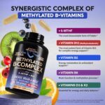 Vitamin B Complex Methylated - B-Complex with Methylfolate & B12 - Bioavailable for Men & Women - 9-in-1 Methylated Multivitamin - Energy, Brain & Mood - Vegan - Made in USA - 120 Capsules, One/Day - Image 5