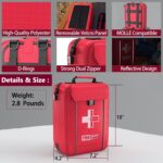 First Aid Trauma Kit,Comprehensive First Aid Kit with Labelled Compartments, Molle System Emergency Kits for Cars, Home, Office, Backpacking, Camping, Traveling, and Cycling-265 Piece - Image 4