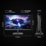 INNOCN 24.5" Gaming Monitor 1440p 240Hz QHD 2K PC Desktop Gaming Fast IPS HDMI 2.1 Display, DisplayPort, 1ms, Built-in Speaker, 25G2S - Image 6