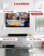 TV Antenna Indoor Antenna for Smart TV for Long Range Reception and All Smart TVs HD Digital Antenna with Amplifier Signal Booster for Local Channels Supports 4K 1080p-18 ft Coax Cable(White) - Image 7