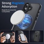 Strong Magnetic for iPhone 16 Plus case [10Ft Military-Grade Protection] Compatible with fit MagSafe Shockproof Slim Thin Cover 6.7 inch 16 Plus Phone case, Black Bumper - Image 3