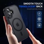 Strong Magnetic for iPhone 16 Plus case [10Ft Military-Grade Protection] Compatible with fit MagSafe Shockproof Slim Thin Cover 6.7 inch 16 Plus Phone case, Black Bumper - Image 6