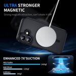 Strong Magnetic for iPhone 16 Plus case [10Ft Military-Grade Protection] Compatible with fit MagSafe Shockproof Slim Thin Cover 6.7 inch 16 Plus Phone case, Black Bumper - Image 7