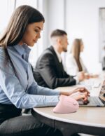 TECKNET Ergonomic Wireless Vertical Mouse - 4800 DPI, 5 Adjustable Levels, 2.4GHz Optical, 6 Buttons for Carpal Tunnel - Laptop, Desktop, PC, MacBook Compatible - Pink - Image 8