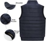 XinYangNi Men's Winter Warm Outdoor Padded Puffer Vest Thick Fleece Lined Sleeveless Jacket - Image 4