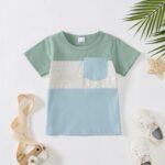 Toddler Baby Boy Clothes Boys Summer Outfits Short Sleeve Patchwork T-Shirt & Solid Shorts Set 12 Months-5T - Image 5
