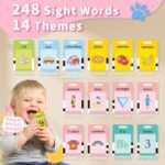 Toddler Toys Talking Flash Cards for 1 2 3 4 5 6 Year Old Boys and Girls, Autism Sensory Toys for Autistic Children, Learning Educational Montessori Speech Therapy 248 Sight Words Kids Gifts - Image 4