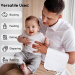 Muslin Burp Cloths for Baby 100% Cotton Burping Cloths for Boys Girls Large 20''X10'' Extra Soft and Absorbent 12 Pack - White - Image 6