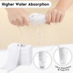 Muslin Burp Cloths for Baby 100% Cotton Burping Cloths for Boys Girls Large 20''X10'' Extra Soft and Absorbent 12 Pack - White - Image 7