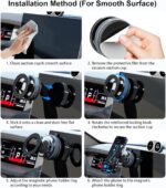 Vacuum Magnetic Car Phone Holder Stand,360° Adjustable Car Phone Mount for Magsafe with Suction Cup & Swivel Lock,Foldable Phone Holders for Your Car,Cell Phone Car Mount for iPhone & Android - Image 9
