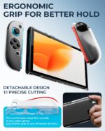 Switch 2 Accessories, Carrying Case & Screen Protector for Nintendo, 16-in-1 Game Bundle: Two Tempered Glass, Travel Dockable Shell, Grip for Joycon Controller, Console Protective Cover Steering Wheel - Image 7