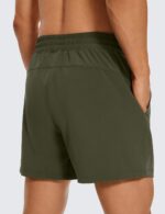 CRZ YOGA Men's Linerless Workout Shorts - 5'' Lightweight Quick Dry for Running Sports Athletic Gym with Pockets - Image 3