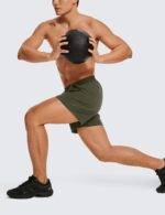 CRZ YOGA Men's Linerless Workout Shorts - 5'' Lightweight Quick Dry for Running Sports Athletic Gym with Pockets - Image 4