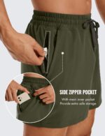 CRZ YOGA Men's Linerless Workout Shorts - 5'' Lightweight Quick Dry for Running Sports Athletic Gym with Pockets - Image 5