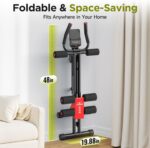 FLYBIRD Ab Workout Equipment, Adjustable Ab Machine Full Body Workout for Home Gym, Strength Training Exercise Equipment for Body Shaping Foldable Waist Trainer Suitable for Beginner Red - Image 8