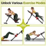 FLYBIRD Ab Workout Equipment, Adjustable Ab Machine Full Body Workout for Home Gym, Strength Training Exercise Equipment for Body Shaping Foldable Waist Trainer Suitable for Beginner Red - Image 9