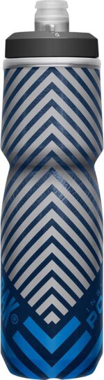 CamelBak Podium Chill Bike Insulated Squeeze Water Bottle Navy Stripe, 24oz - Image 3