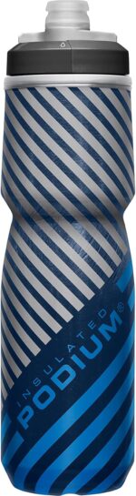 CamelBak Podium Chill Bike Insulated Squeeze Water Bottle Navy Stripe, 24oz - Image 4