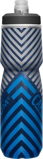 CamelBak Podium Chill Bike Insulated Squeeze Water Bottle Navy Stripe, 24oz - Image 5