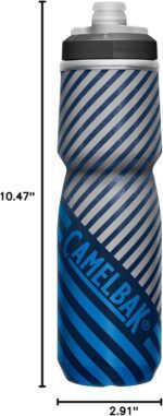 CamelBak Podium Chill Bike Insulated Squeeze Water Bottle Navy Stripe, 24oz - Image 9