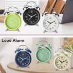 (Loud Alarm for Deep Sleepers 4'' Twin Bell Alarm Clock, Stereo Digital Dial Alarm Clock with Backlight for Bedroom and Home Decoration(Nautical Blue) - Image 5
