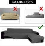 Easy-Going Sectional Couch Covers for Dogs L Shape Sofa Cover Reversible Sofa Slipcover Chaise Lounge Cover Furniture Protector Cover for Pets Dog Cat (Large, Dark Gray/Dark Gray) - Image 5