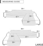 Easy-Going Sectional Couch Covers for Dogs L Shape Sofa Cover Reversible Sofa Slipcover Chaise Lounge Cover Furniture Protector Cover for Pets Dog Cat (Large, Dark Gray/Dark Gray) - Image 7