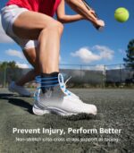 Slim-Fit Ankle Brace for Sprained Ankle, Quick Lace Up Ankle Support for Women Men With 2 Auto-Shaped Pads, Air Fabric Cool Ankle Stabilizer for Injury Recover, Running,Sports, XL(14”-15”) - Image 7
