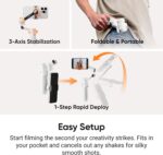 Insta360 Flow 2 Pro Creator Bundle White - Foldable AI Phone Gimbal, Apple DockKit, 360º Pan Tracking, Free Tilt Mode, Built-In Tripod/Selfie Stick, Portable Vlog/Travel Stabilizer, Spotlight, MagSafe - Image 5