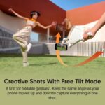 Insta360 Flow 2 Pro Creator Bundle White - Foldable AI Phone Gimbal, Apple DockKit, 360º Pan Tracking, Free Tilt Mode, Built-In Tripod/Selfie Stick, Portable Vlog/Travel Stabilizer, Spotlight, MagSafe - Image 7