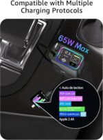 Retractable Car Charger USB C,145W Type C Car Charger Fast Charging with Dual Retractable USB C Cable and USB Ports, Compatible with iPhone 16/15,S25/24/23/22, Pixel 9/8/7 - Image 7