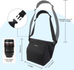 MOSISO Camera Bag, Camera Sling Bag for Photographers, Double Layers Camera Shoulder Bags for DSLR/SLR/Mirrorless Cameras, Waterproof Crossbody Padded Camera Purse for Canon/Nikon/Sony, Black - Image 7