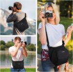 MOSISO Camera Bag, Camera Sling Bag for Photographers, Double Layers Camera Shoulder Bags for DSLR/SLR/Mirrorless Cameras, Waterproof Crossbody Padded Camera Purse for Canon/Nikon/Sony, Black - Image 8