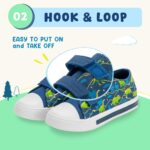 Kids Light Up Shoes Toddler Canvas Sneakers with Hook and Loop for Boys Girls - Image 4