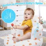 Inflatable Baby Seat for Babies 3 Months and Up, Toddler Floor Seats for Sitting Up, Built in Air Pump Baby Seats for Kids, Blow Up Baby Chair with Back Support - Tiger - Image 5